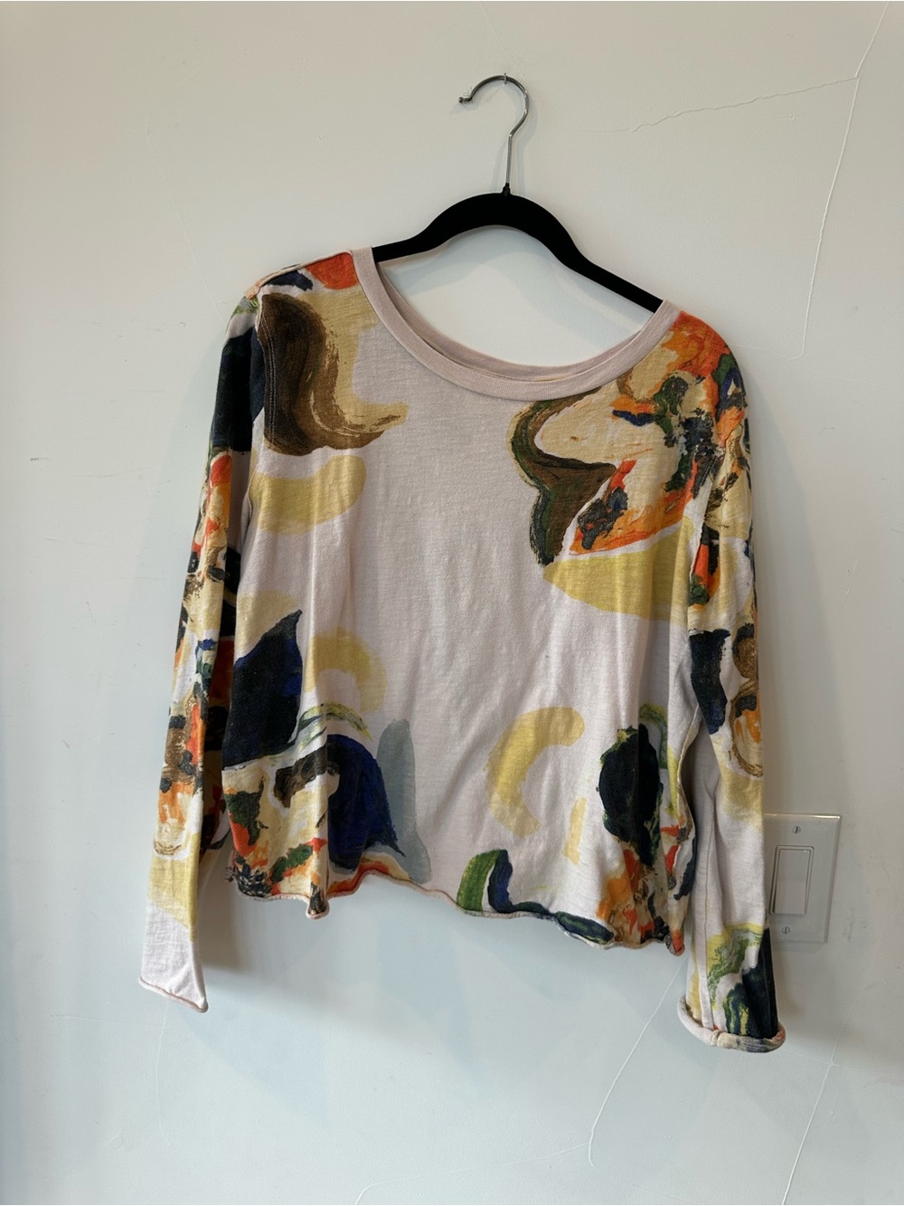 Anthropologie Abstract Print Long-Sleeve Women’s Top